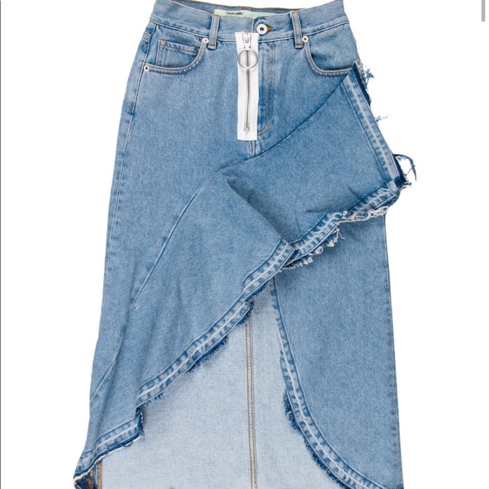 Off White Denim Skirt